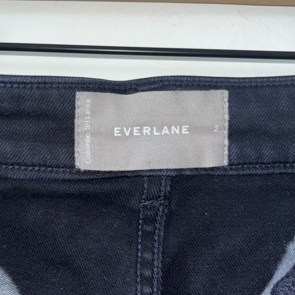 EVERLANE The Slim Leg Crop Pants in Navy Blue Size 2 - Picture 7 of 9